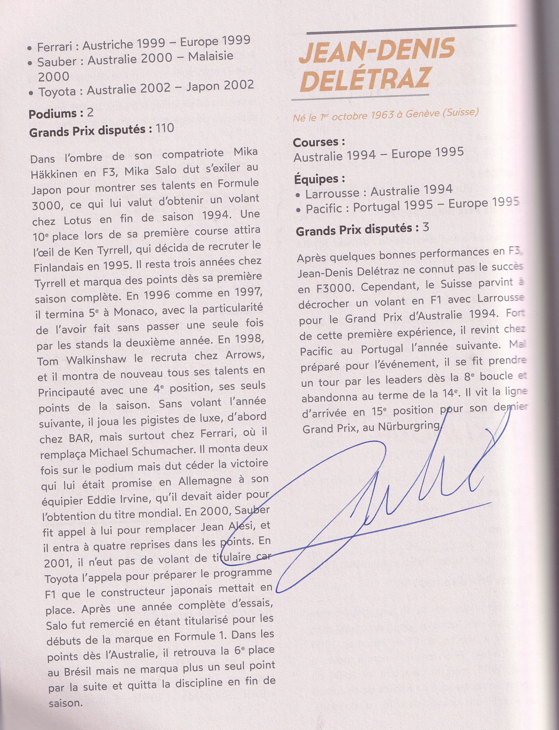 Formule 1 Tous Les Pilotes de 1950 a nos jours