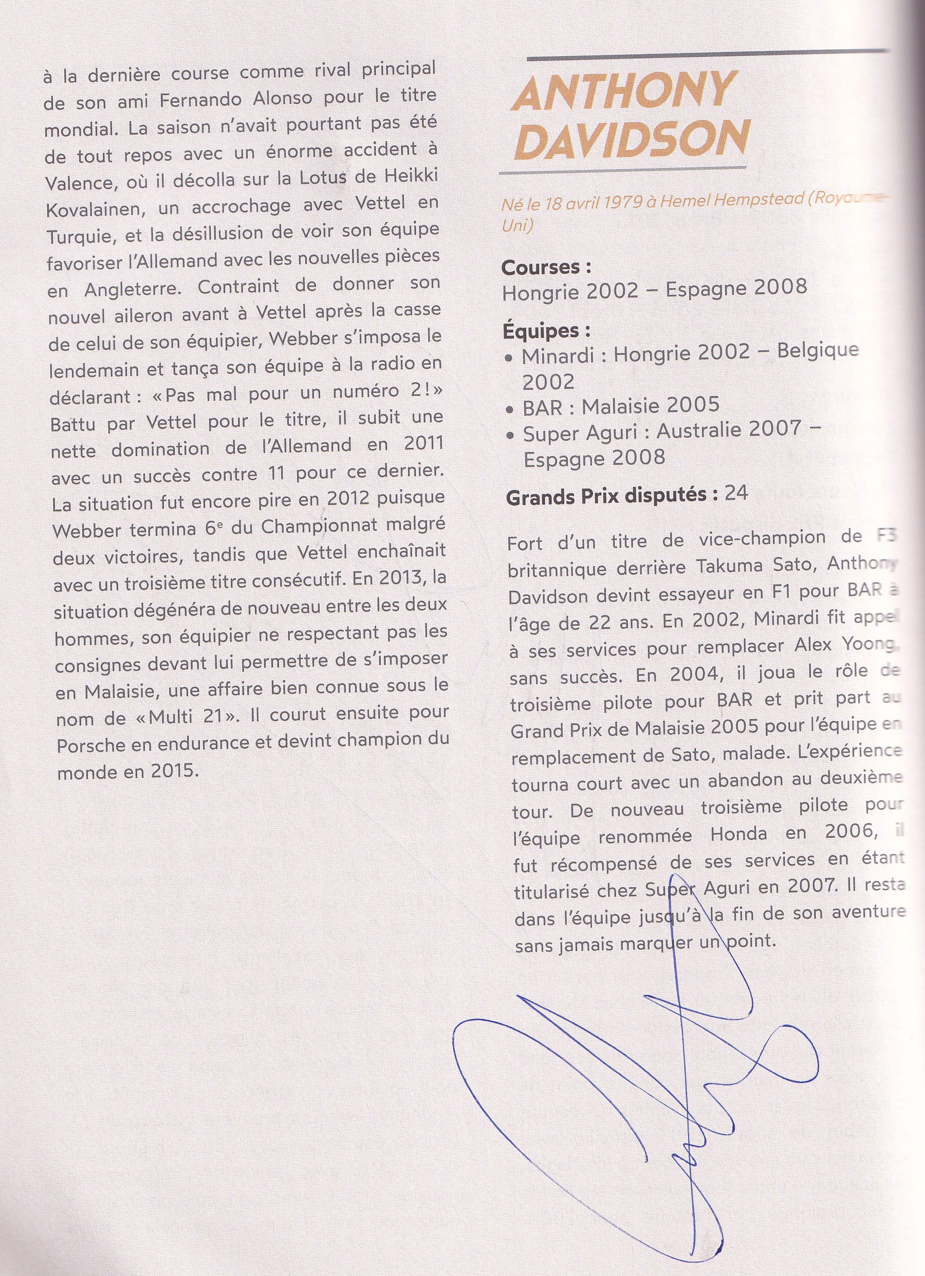 Formule 1 Tous Les Pilotes de 1950 a nos jours