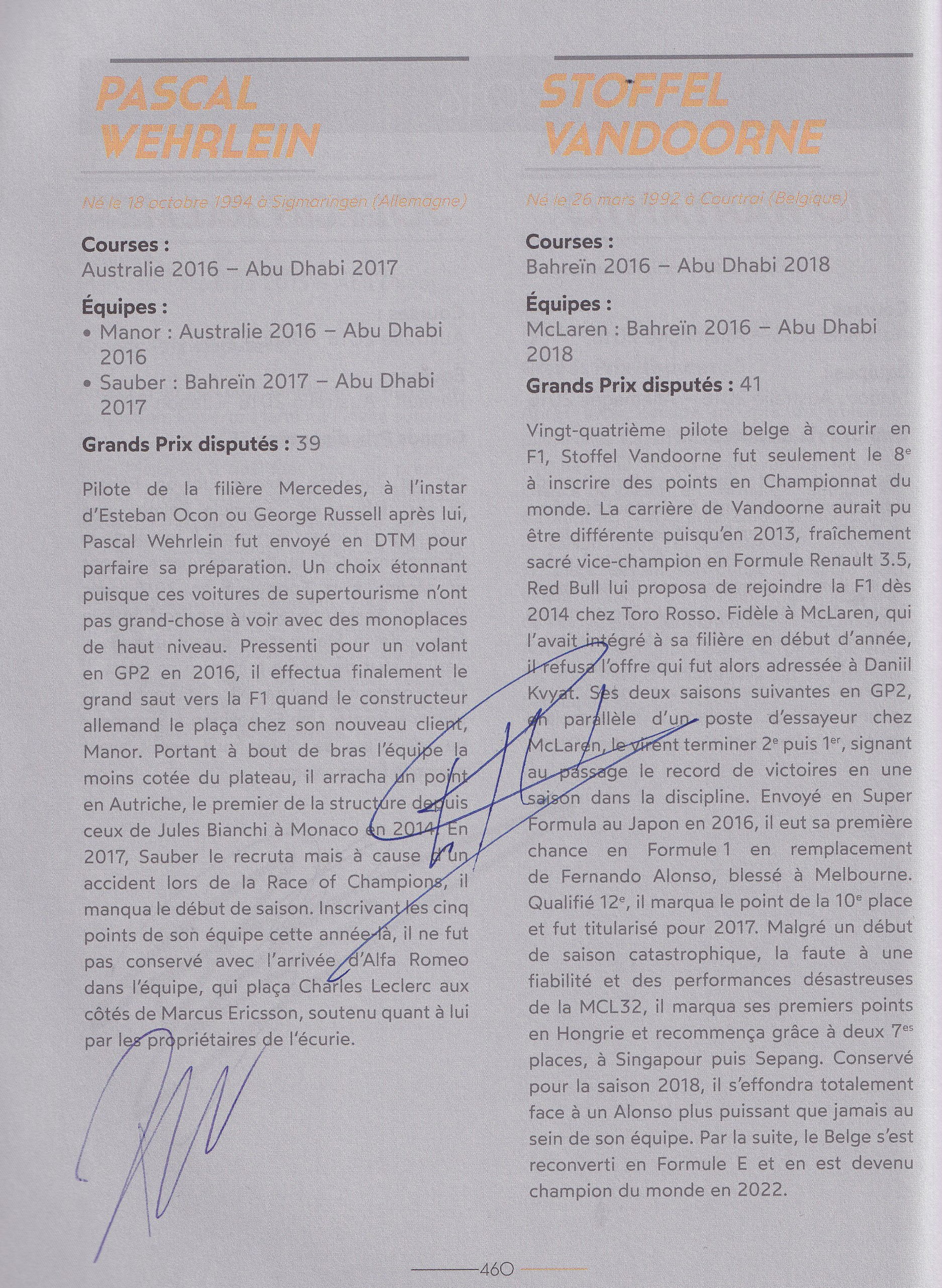 Formule 1 Tous Les Pilotes de 1950 a nos jours