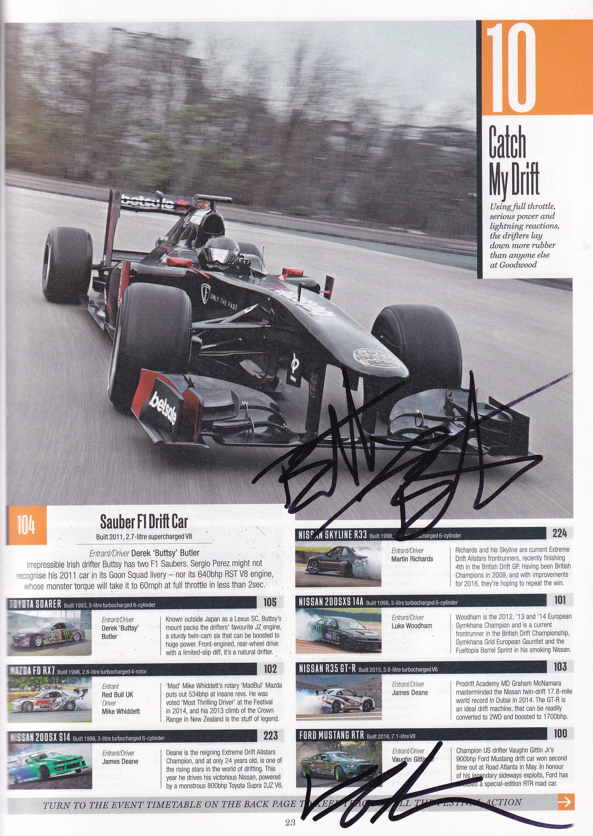 Goodwood Festival Of Speed Official Program Guide/Entry list 2016