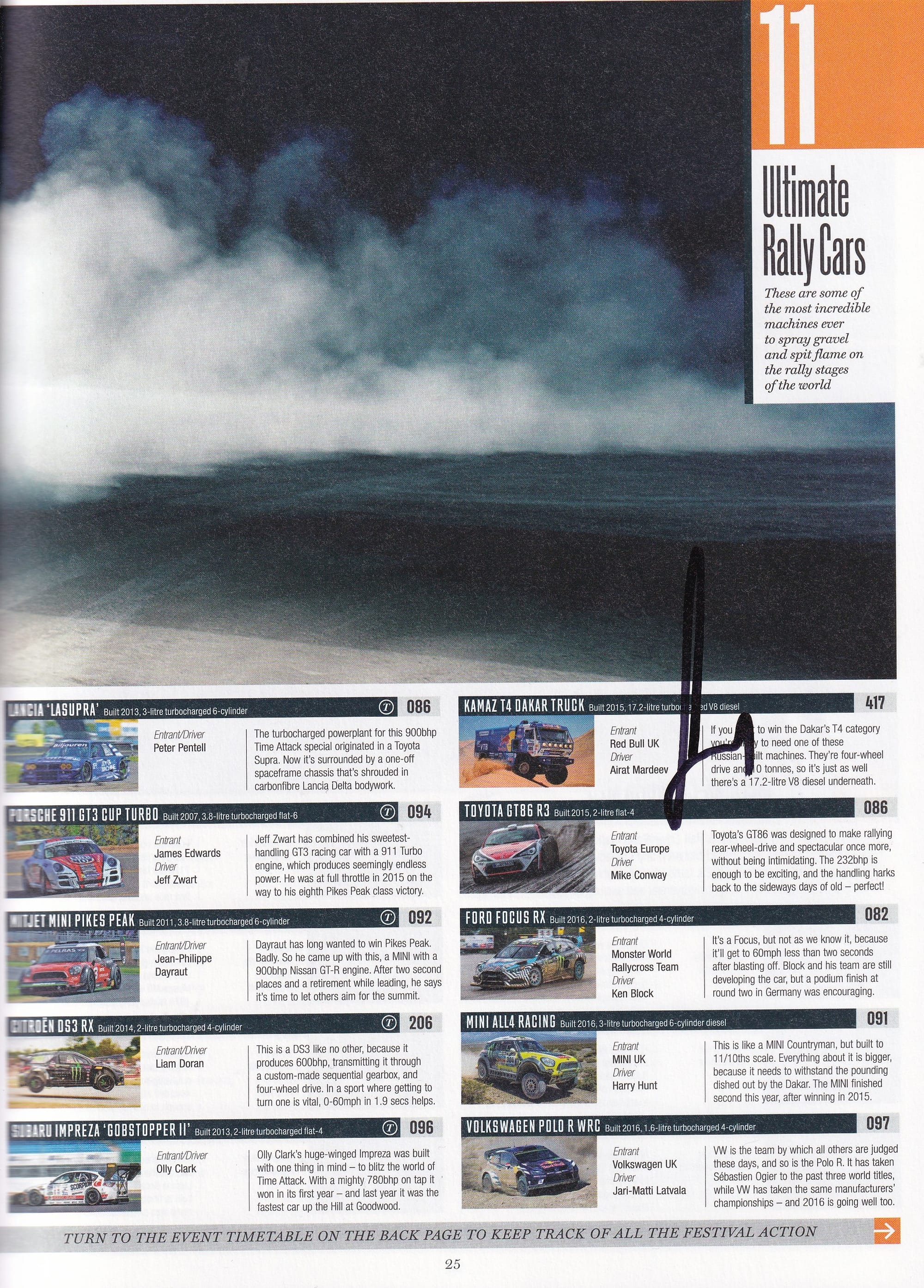 Goodwood Festival Of Speed Official Program Guide/Entry list 2016