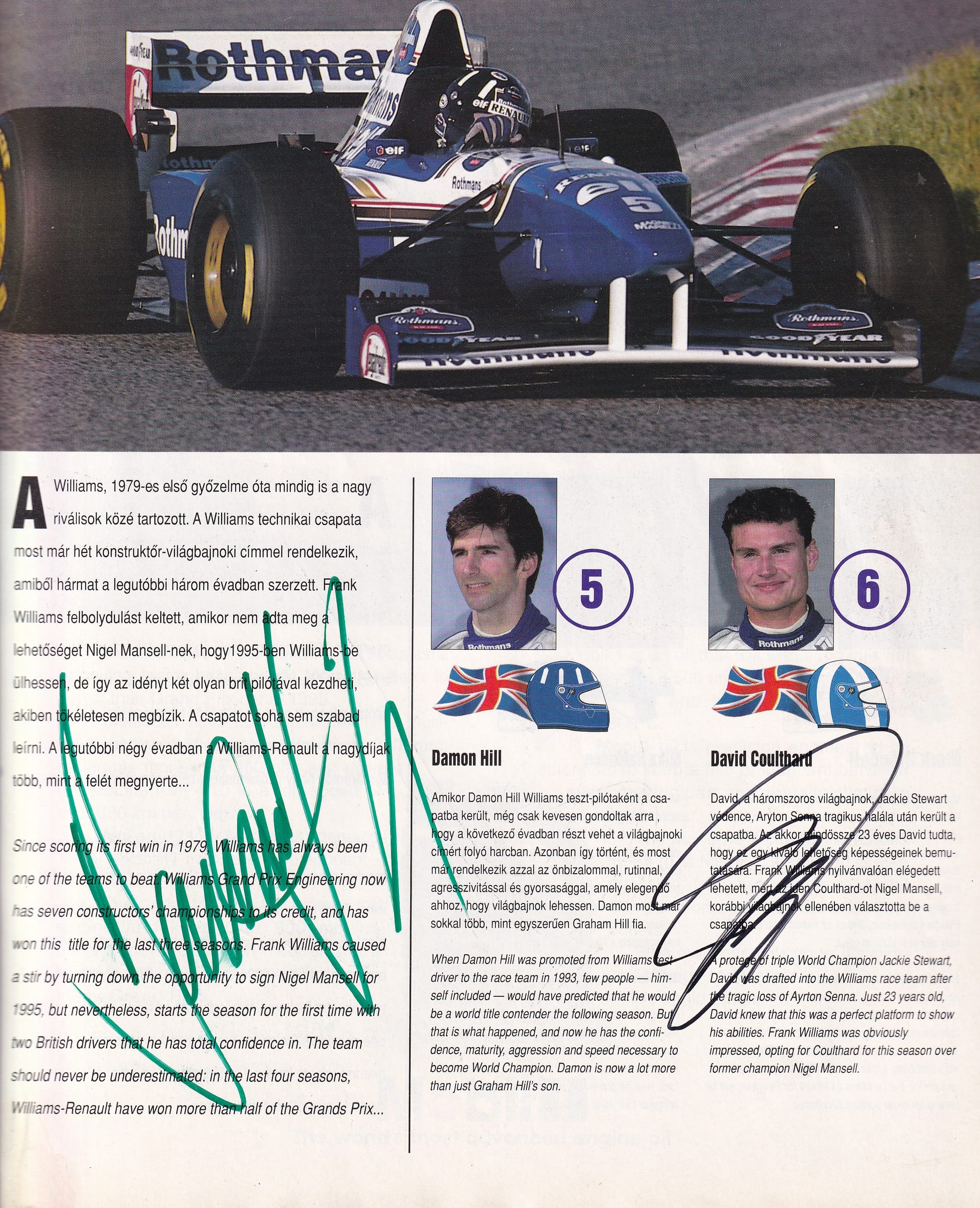 Formula 1 Hungarian GP Official Program 1995