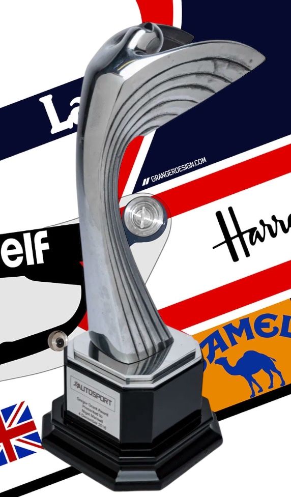 NIGEL MANSELL'S GREGOR GRANT AWARD BY AUTOSPORT 2016 (FROM NIGEL MANSELL'S PRIVATE COLLECTION)