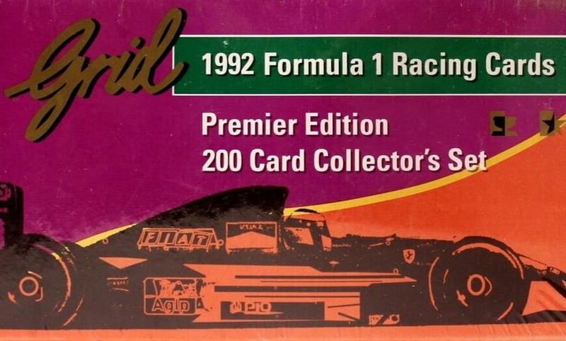 Autographed Grid Formula 1 Official Trading Cards 1992