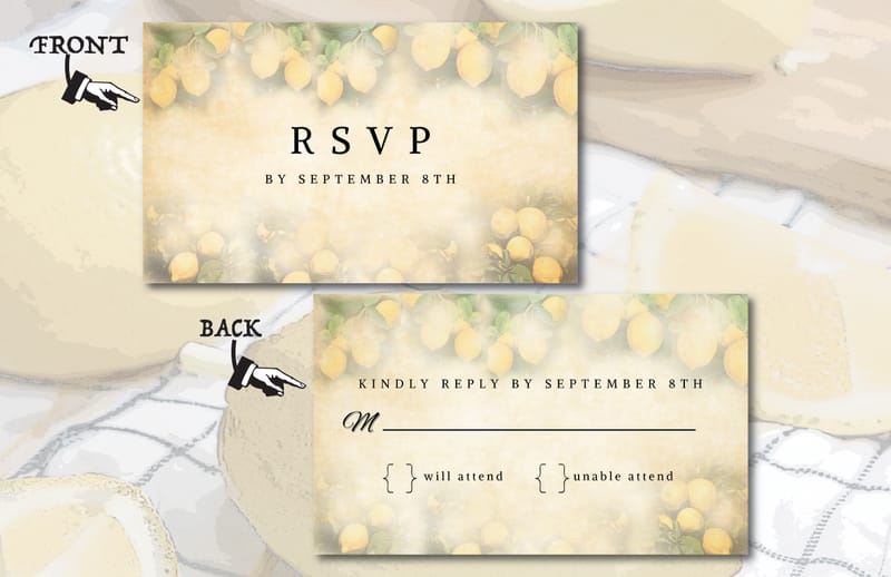 Lemon Themed Bridal Shower Invitation