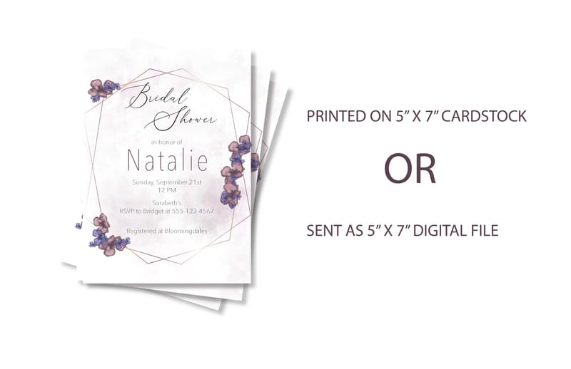 Spring Hydrangea Bridal Shower Invitation