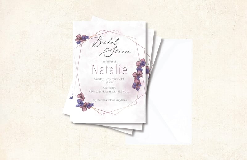 Spring Hydrangea Bridal Shower Invitation