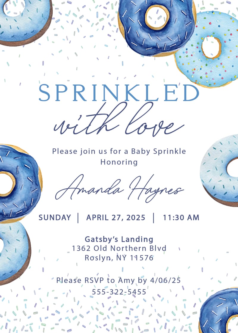 Sprinkled with Love Baby Shower Invitation