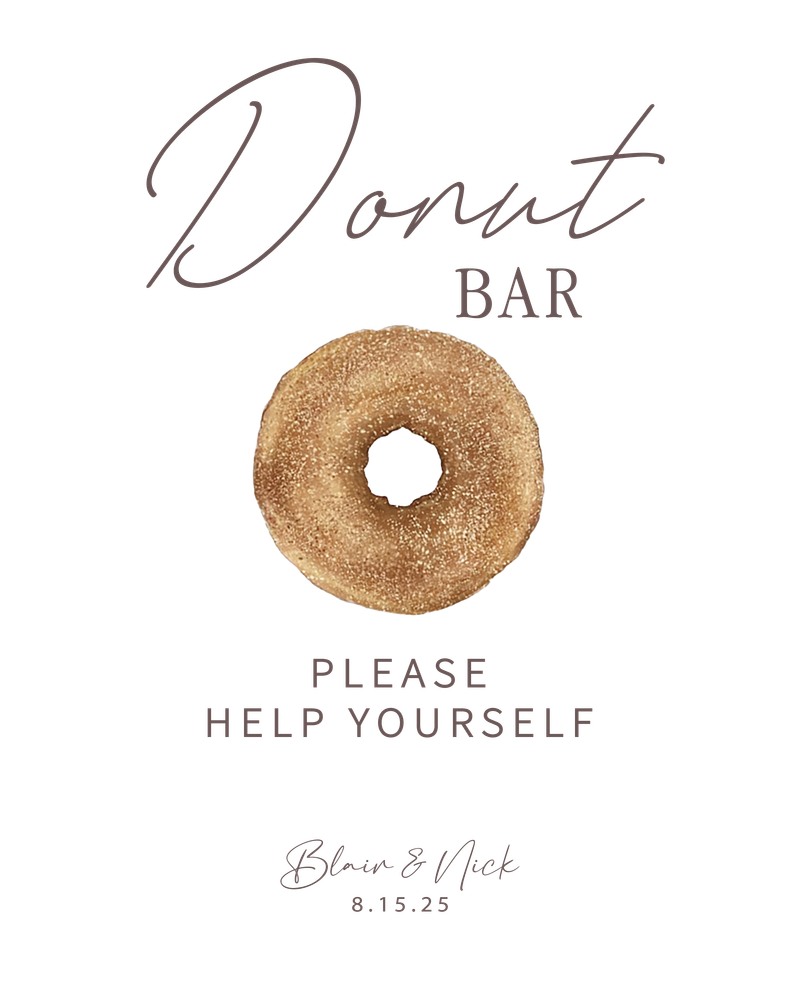 Donut Dessert Sign