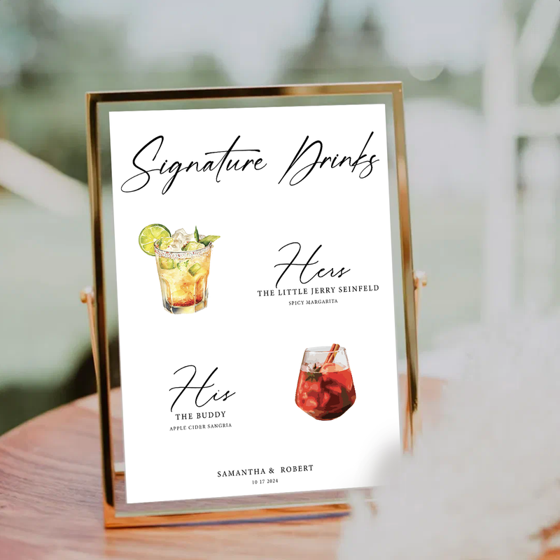 Wedding Signature Drink Sign