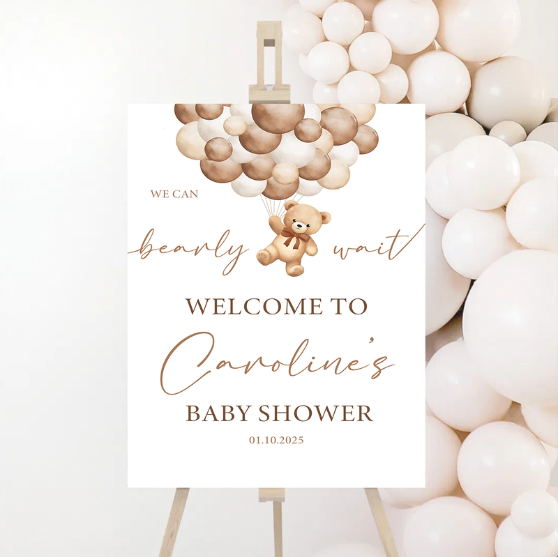 Baby Shower Welcome sign- We can Bearly Wait!
