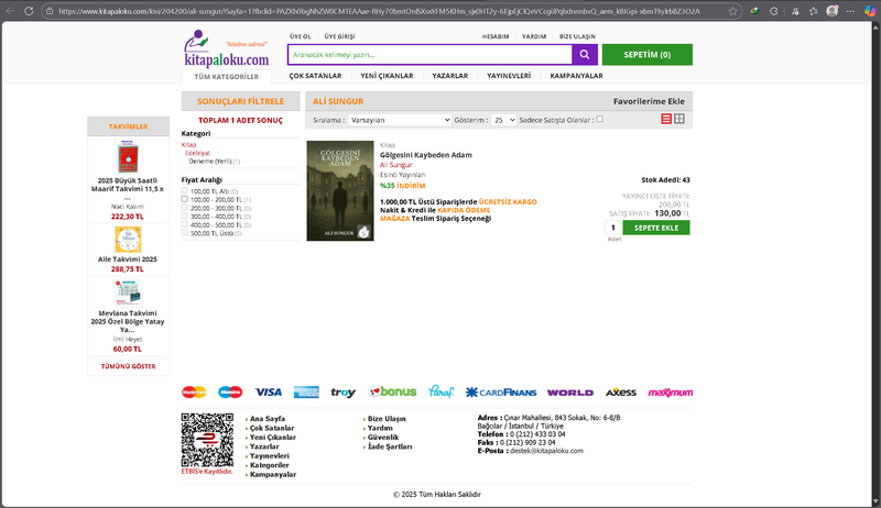 Aşağıda bulunan linkte ki URL'yi kopyalayıp tarayıcı çubuğuna yapıştırarak kitabımızı kitap al oku üzerinden sipariş verebilirsiniz.