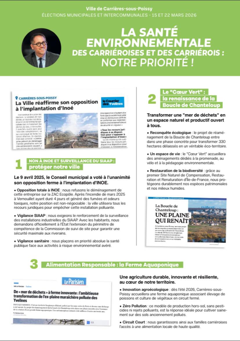 La santé environnementale, notre priorité !