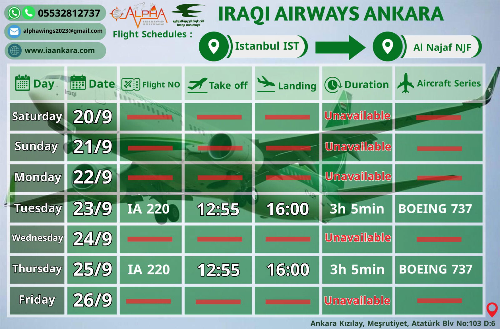 Istanbul > Najaf