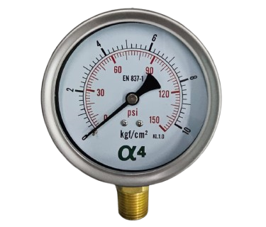 Manômetro série SI (Caixa inox e internos em latão)