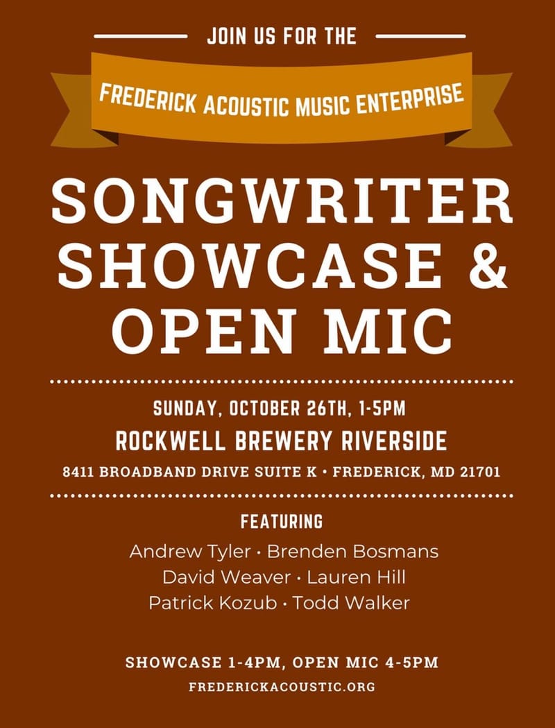 Songwriter Showcase and Open Mic