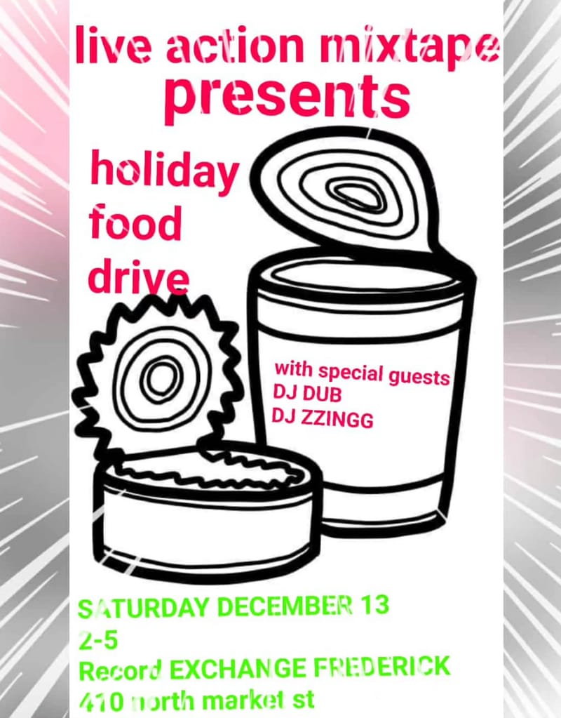 Holiday Food Drive: DJ Event: DJ Dub/DJ ZZING
