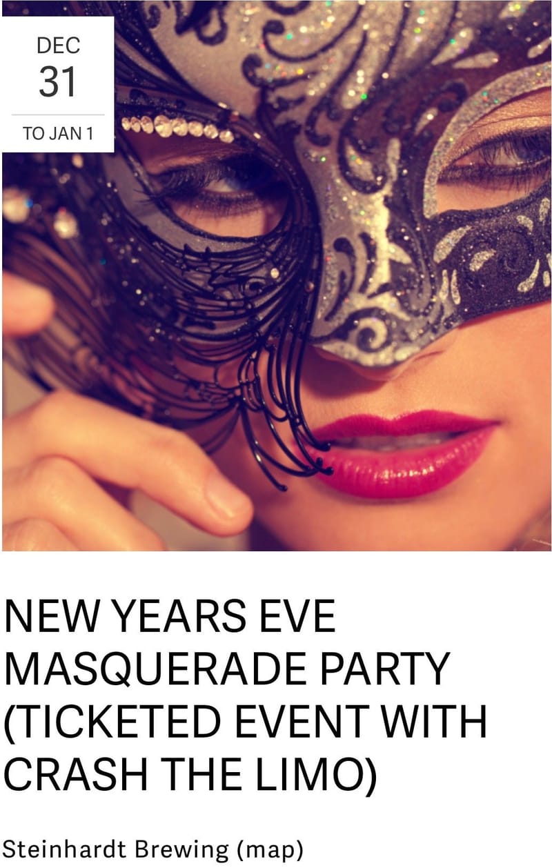 New Years Eve Masquerade Party: Crash the Limo