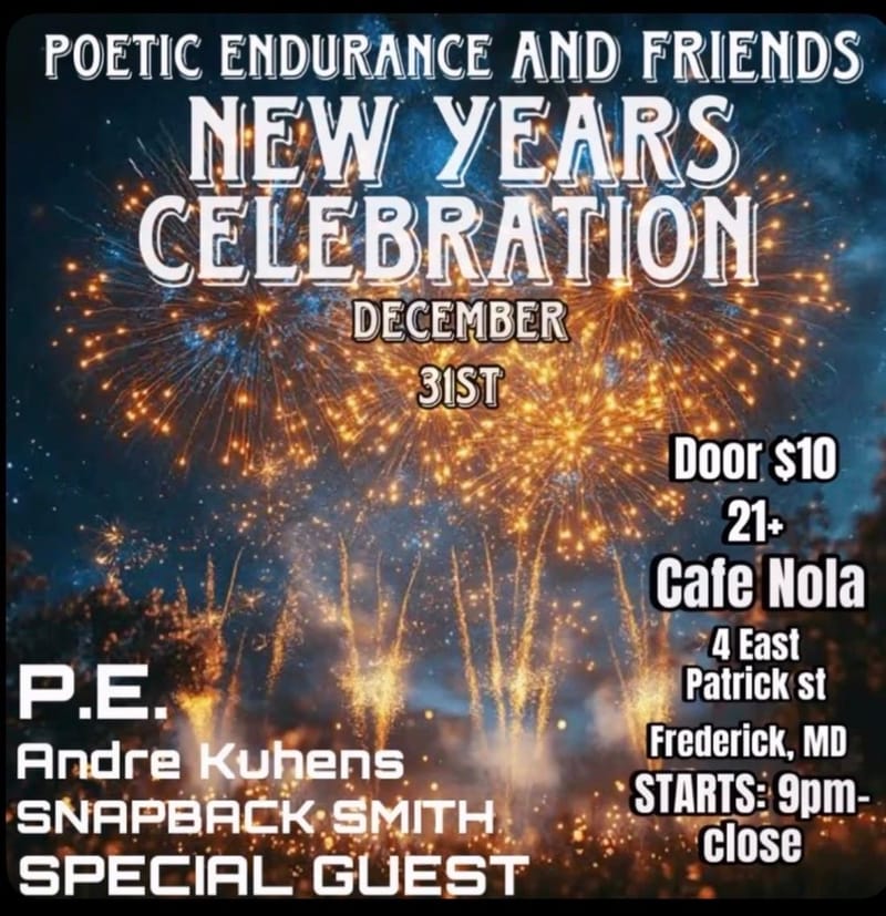 Poetic Endurance, Snapback Smith, Andrew Kuhens, DJ Demo, and special guest