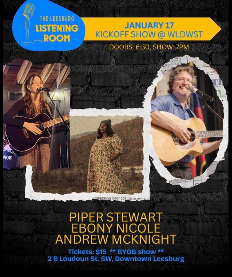Leesburg Listening Room: Piper Stewart/Ebony Nicole/Andrew McKnight