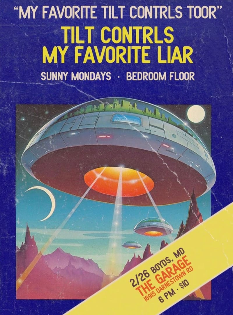 Tilt Contrls, My Favorite Liar, Sunny Mondays, Bedroom Floor