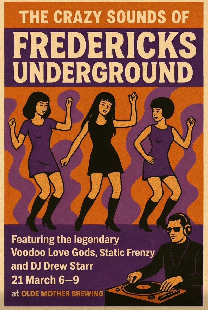 BACK ON THE SCHEDULE: Frederick Underground Music Night: Voodoo Love Gods/Static Frenzy/DJ Drew Starr