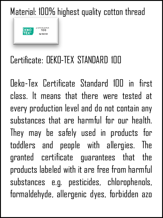 Round, square - fully crocheted