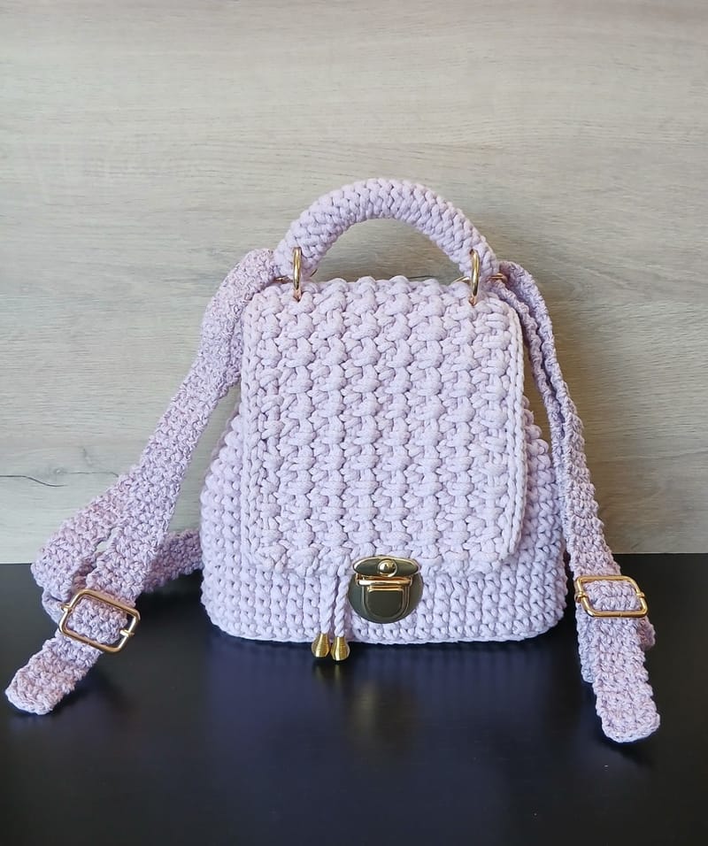 Crocheted backpacks