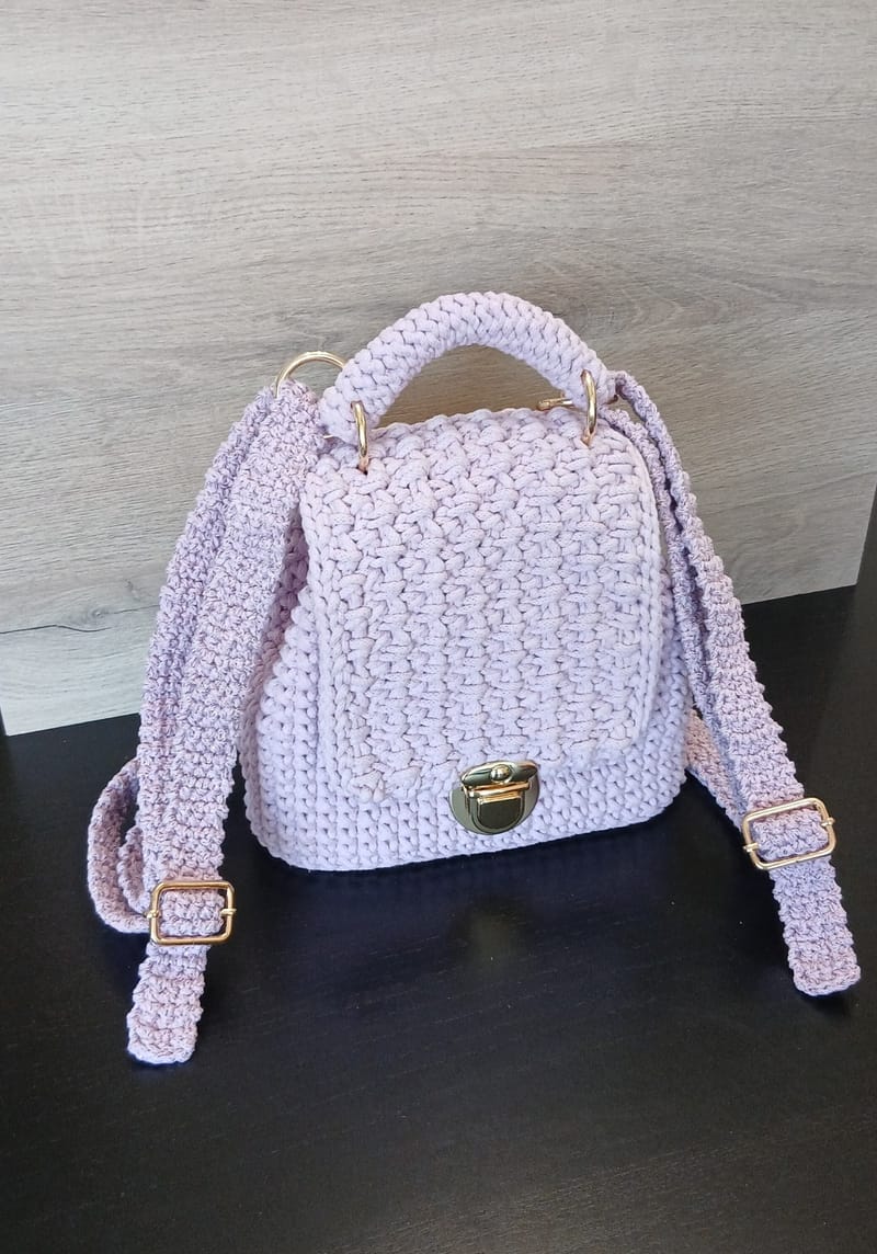 Crocheted backpacks
