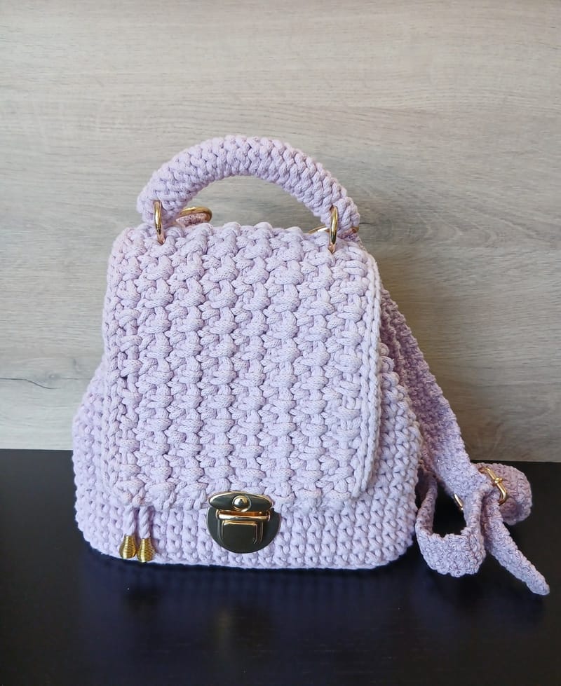 Crocheted backpacks