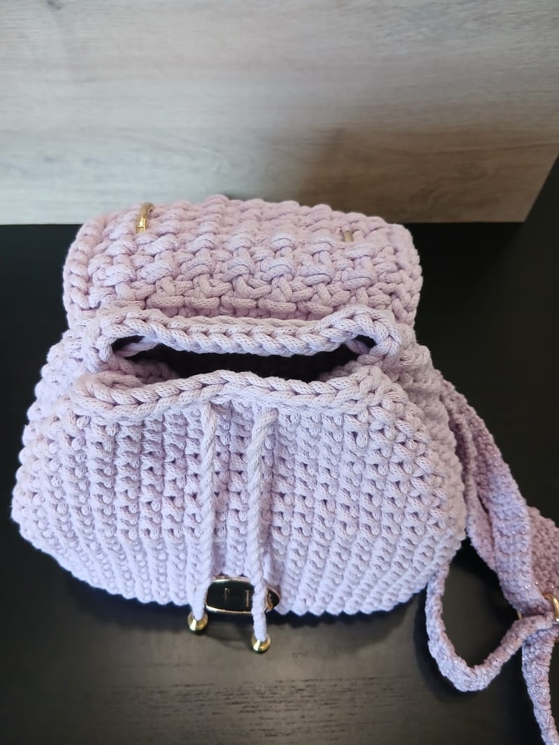 Crocheted backpacks