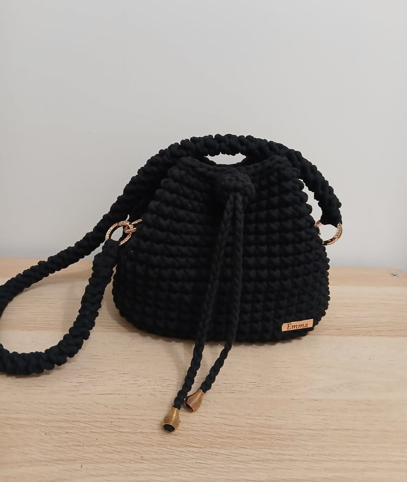 Hand crocheted bags- with shoulder strap