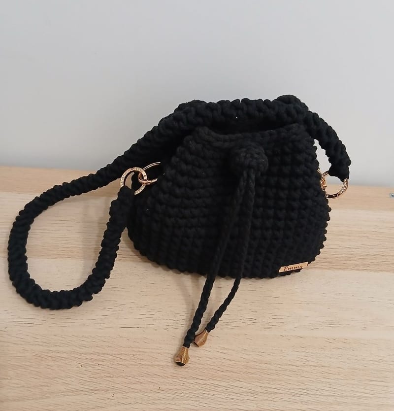 Hand crocheted bags- with shoulder strap
