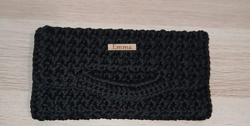 Luxury Crochet Evening Clutch "Emma" – Premium Handcrafted Statement Bag
