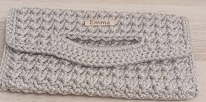 Luxury Crochet Evening Clutch "Emma" – Premium Handcrafted Statement Bag