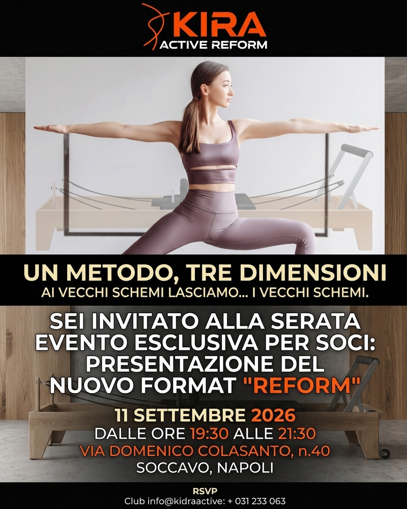 Unisciti alla Community Kira Active Reform e porta il tuo allenamento oltre i confini del Club.