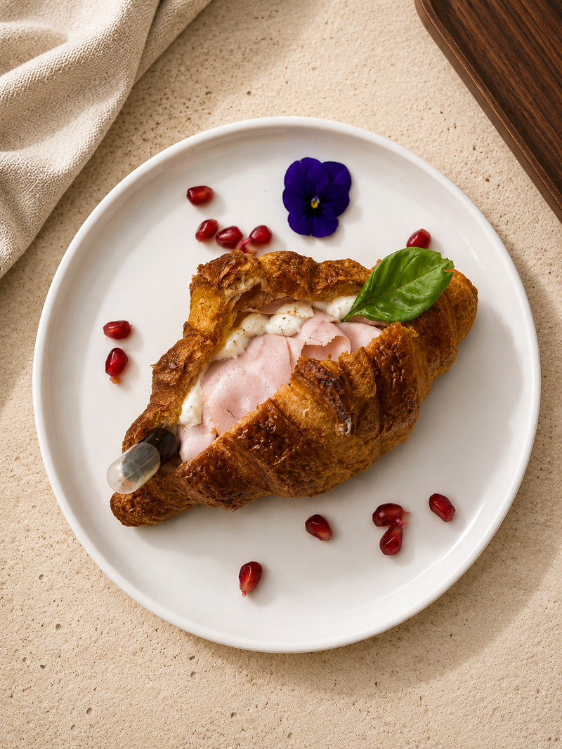 Croissant mortadelle
