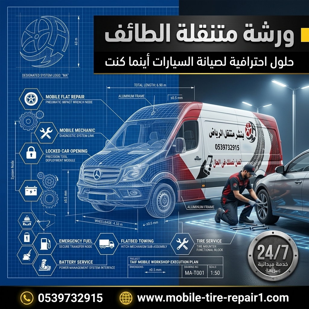كراج متنقل الطائف 24 ساعة | خدمة سريعة في موقعك