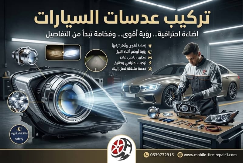 تركيب عدسات السيارات