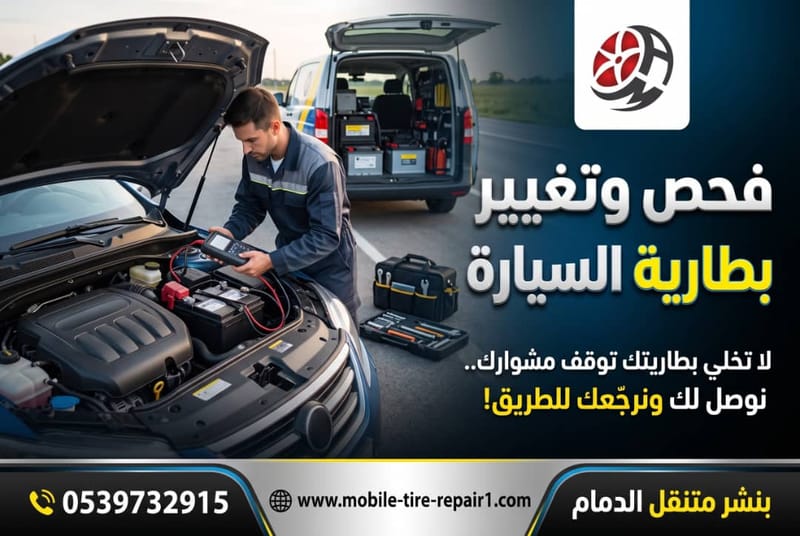 فحص وتغيير بطارية السيارة