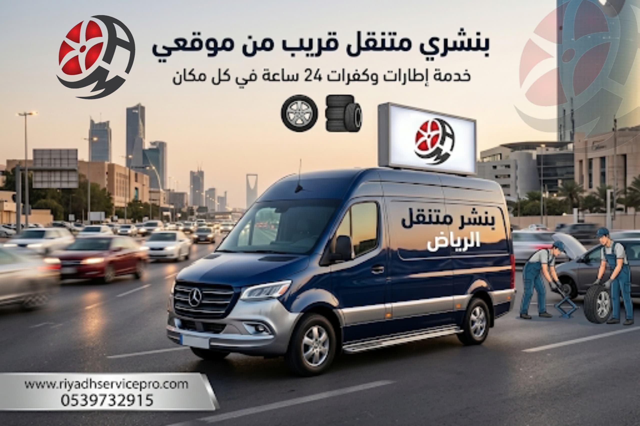 بنشري متنقل قريب من موقعي 