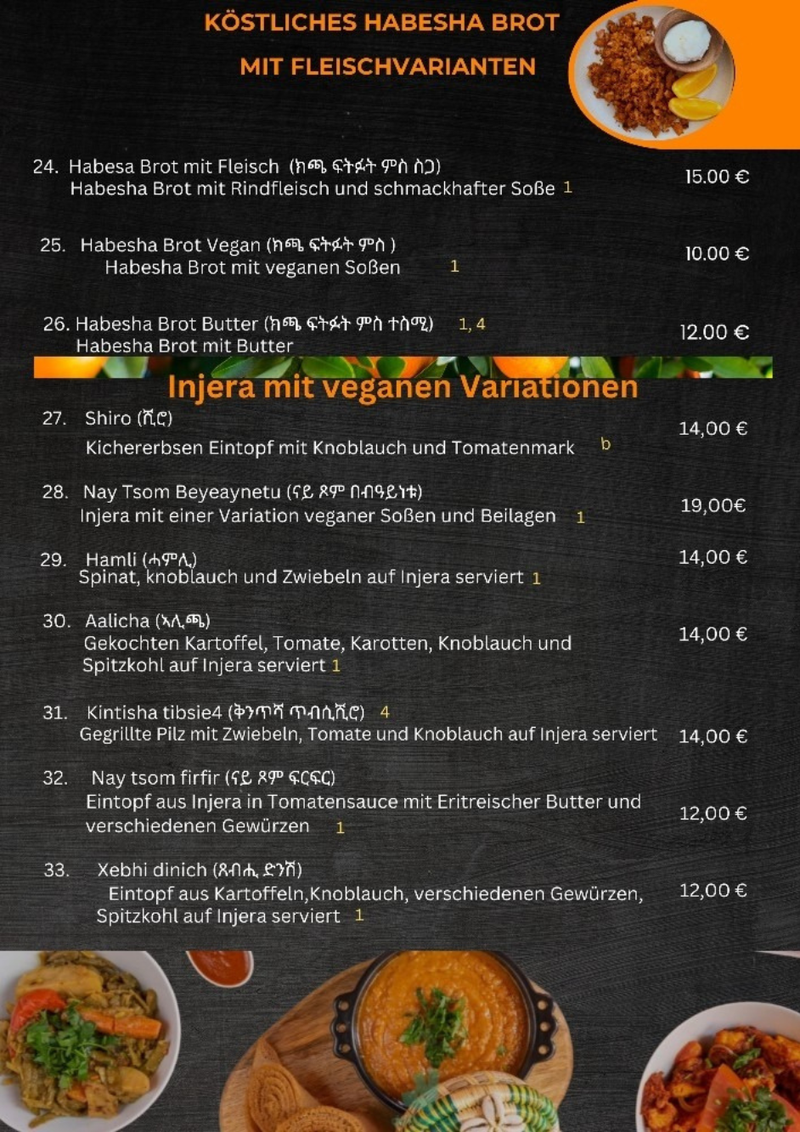 KÖSTLICHES HABESHA BROT MIT FLEISCHVARIANTEN & injera mit veganen Variationen