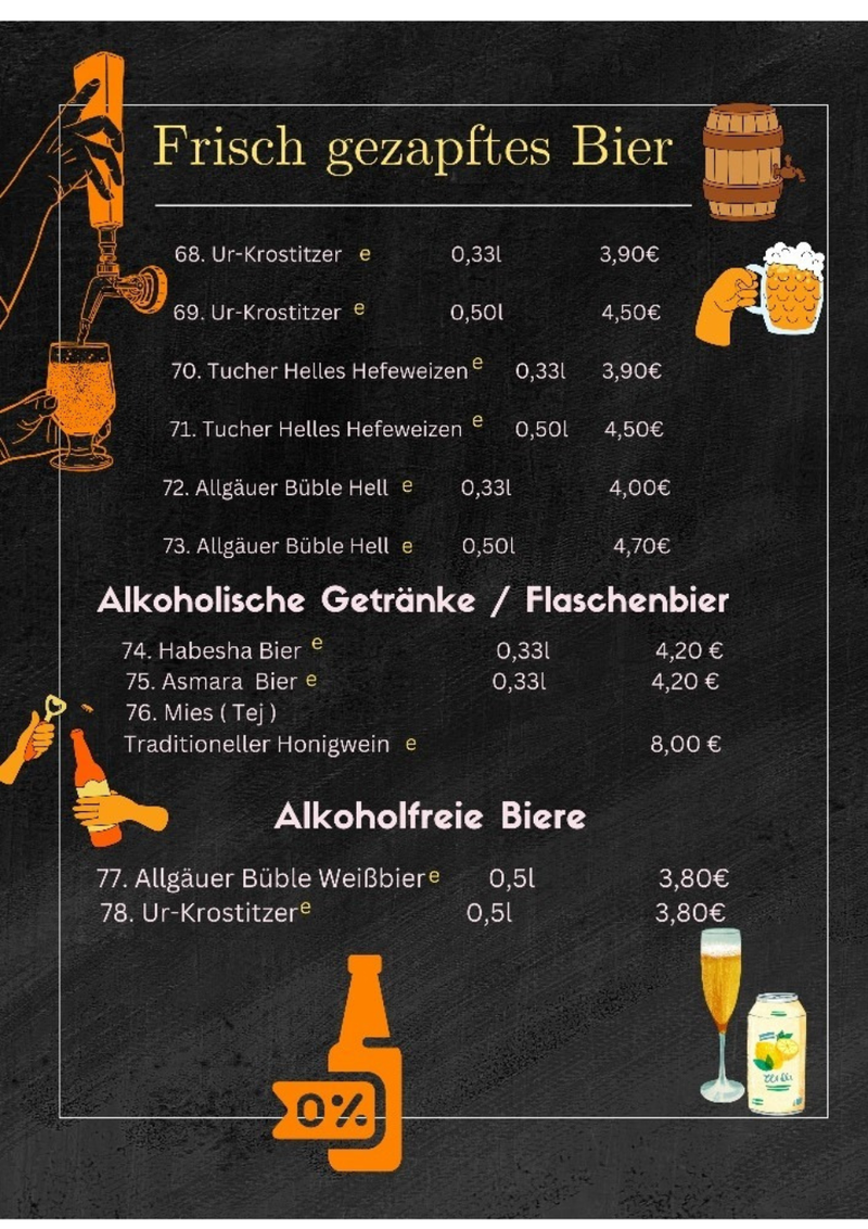 Frisch gezapftes Bier