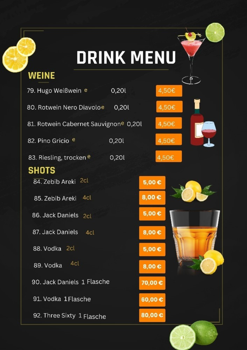 DRINK MENU