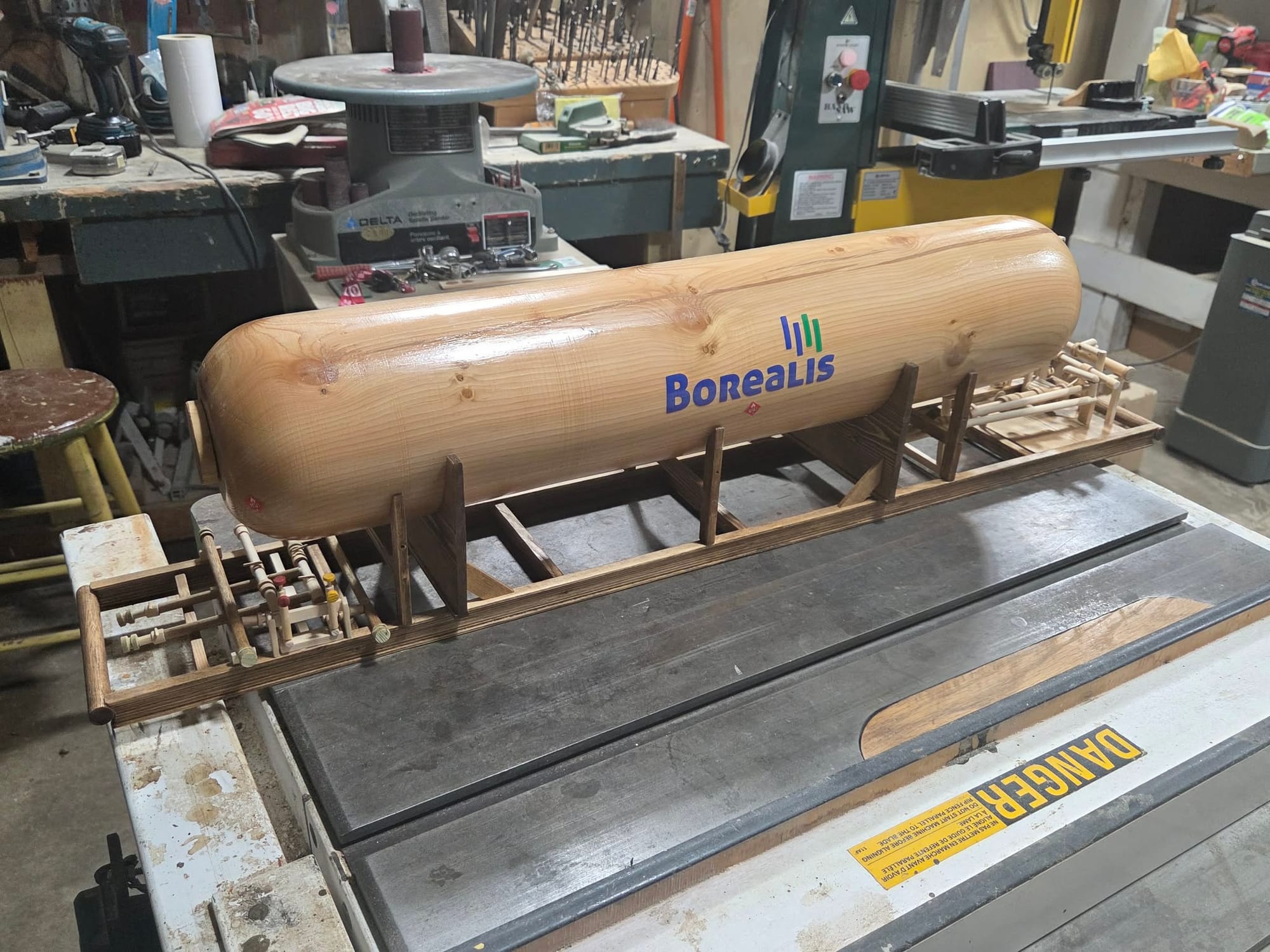 Skid-mounted propane bullet tank