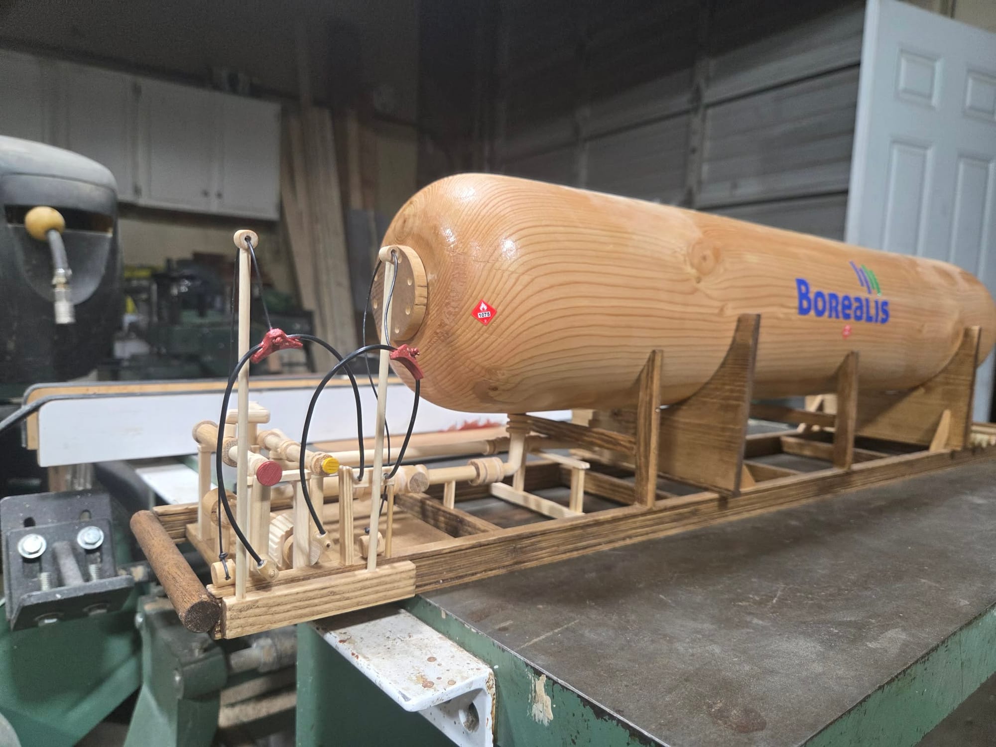 Skid-mounted propane bullet tank