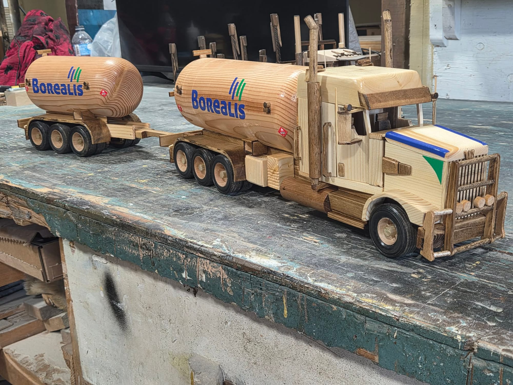 Borealis LPG delivery bobtail with tri-axle pup tank trailer