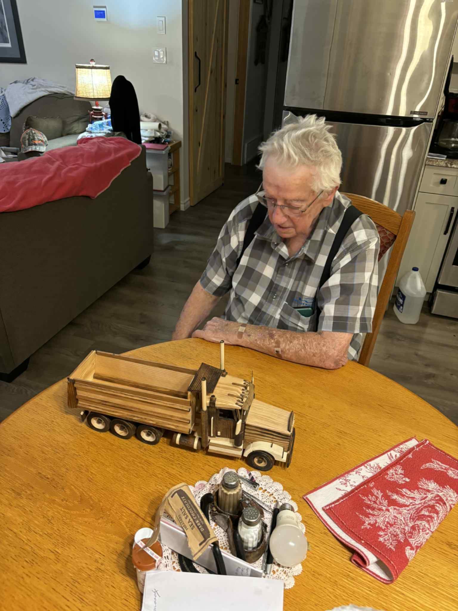 The recipient of the dump truck model