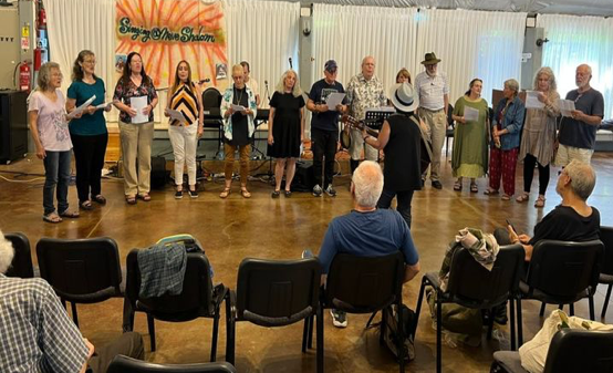 Toby's vocal group LIVE on stage