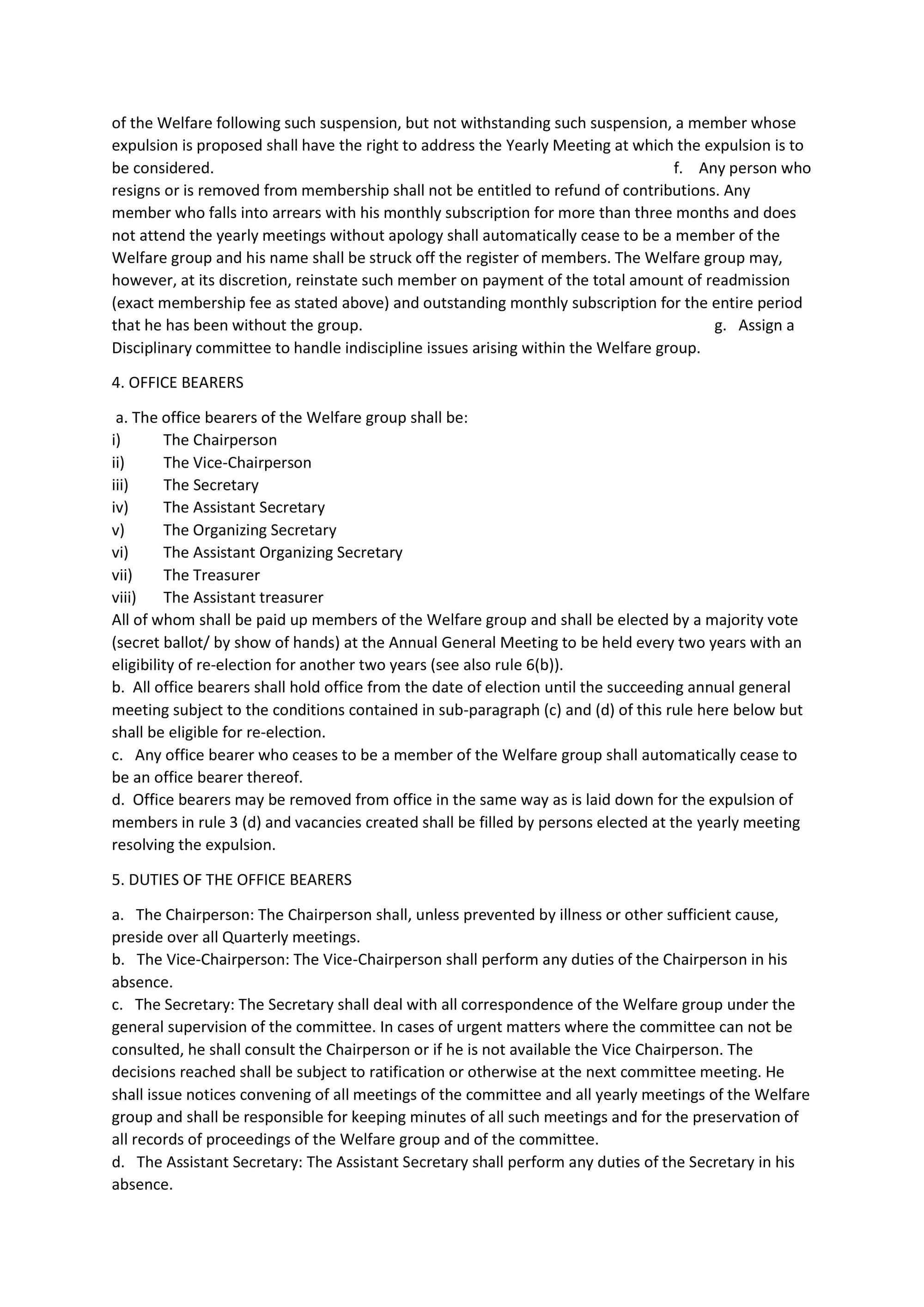 Article of welfare group 2
